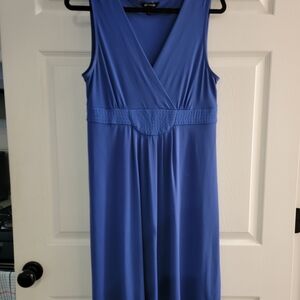 Elegant Blue Sleeveless Dress
